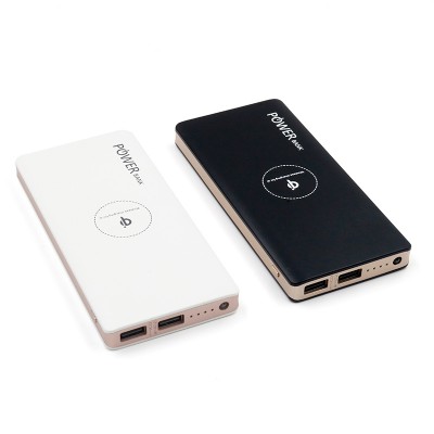 New premium universal portable power bank wireless charger 10000mah Qi wireless powerbank